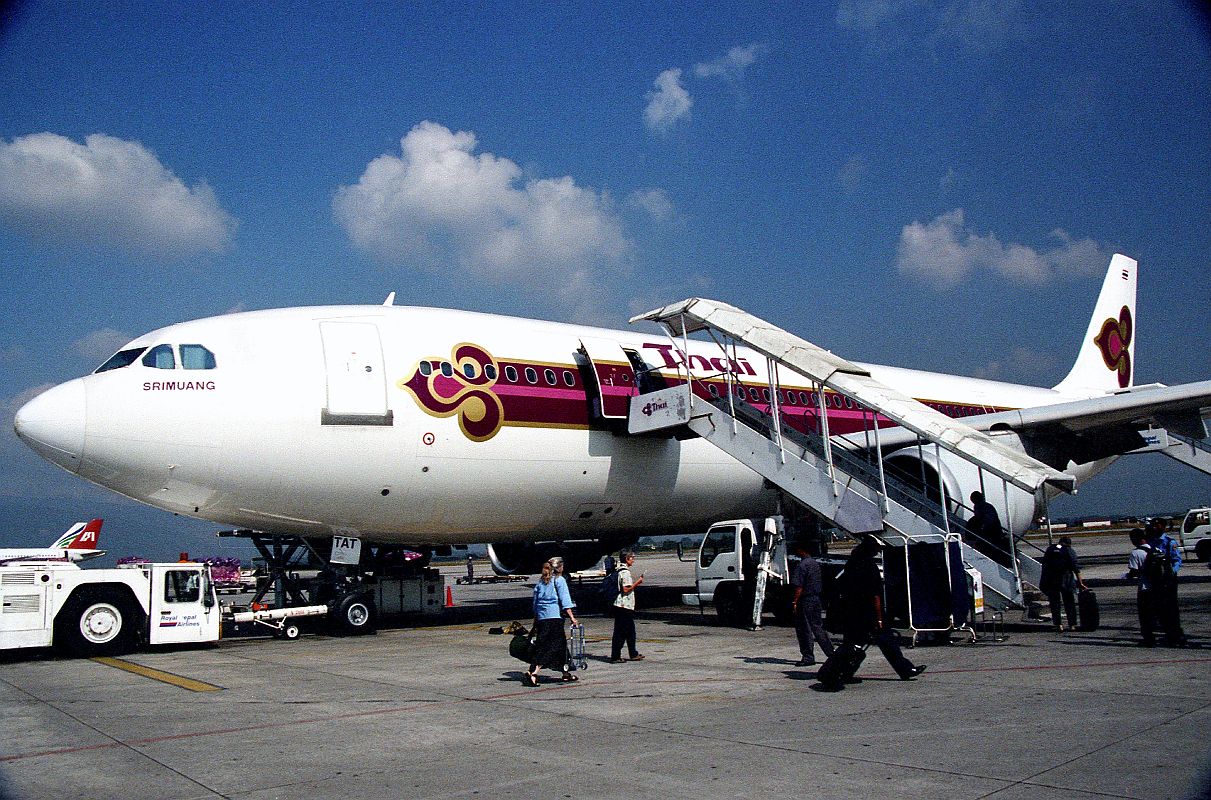 609 Thai Airways Plane At Kathmandu Tribhuvan International Airport